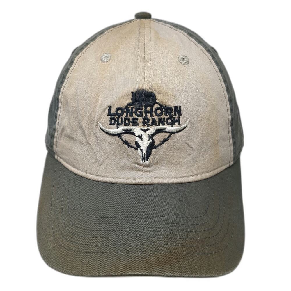 Pacific Headwear Baseball Cap Green Beige One Size Dude Ranch Cascade Idaho Hat